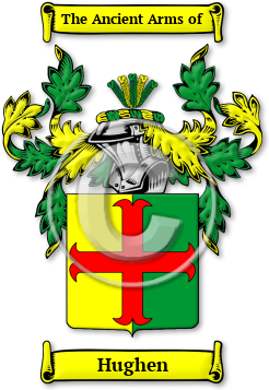 Hughen Family Crest Download (JPG) Legacy Series - 600 DPI