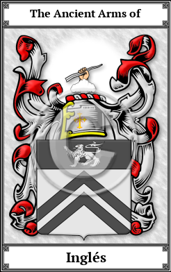 Inglés Family Crest Download (JPG)  Book Plated - 150 DPI