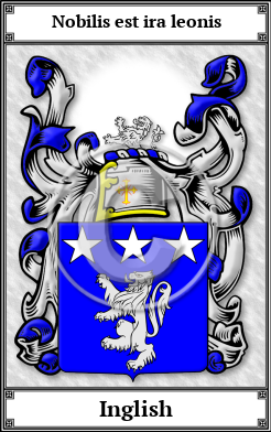 Inglish Family Crest Download (JPG)  Book Plated - 150 DPI