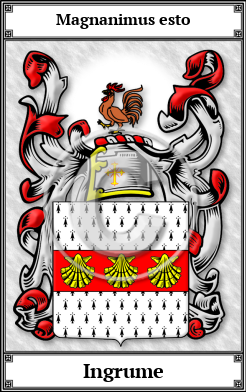 Ingrume Family Crest Download (JPG)  Book Plated - 150 DPI