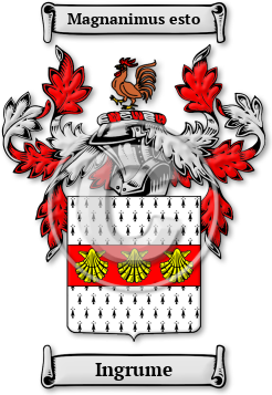 Ingrume Family Crest Download (jpg) Legacy Series - 150 DPI
