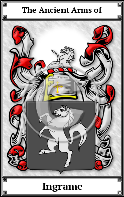 Ingrame Family Crest Download (JPG)  Book Plated - 150 DPI