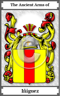 Iñiguez Family Crest Download (JPG) Book Plated - 600 DPI