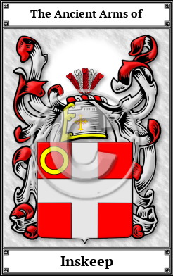 Inskeep Family Crest Download (JPG) Book Plated - 600 DPI