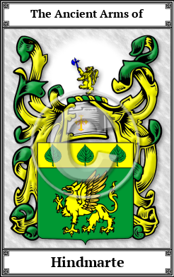 Hindmarte Family Crest Download (JPG)  Book Plated - 150 DPI
