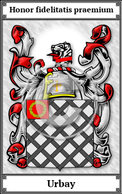 Urbay Family Crest Download (JPG)  Book Plated - 150 DPI
