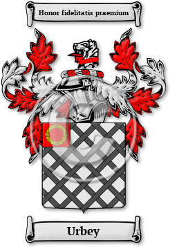 Urbey Family Crest Download (JPG) Legacy Series - 600 DPI