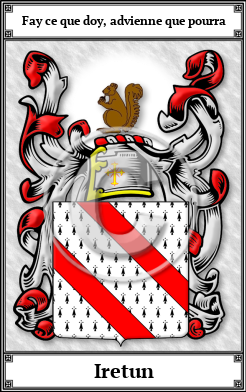 Iretun Family Crest Download (JPG)  Book Plated - 150 DPI