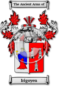 Irigoyen Family Crest Download (jpg) Legacy Series - 150 DPI