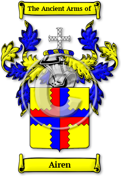 Airen Family Crest Download (JPG) Legacy Series - 300 DPI