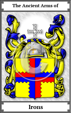 Irons Family Crest Download (JPG)  Book Plated - 150 DPI