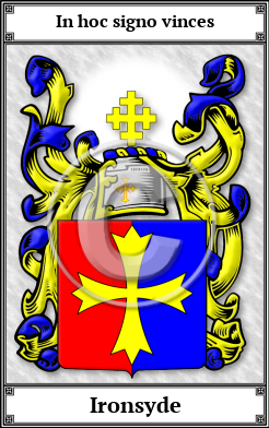 Ironsyde Family Crest Download (JPG)  Book Plated - 150 DPI