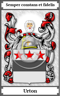 Urton Family Crest Download (JPG)  Book Plated - 150 DPI