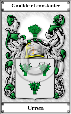 Urren Family Crest Download (JPG)  Book Plated - 150 DPI