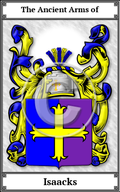 Isaacks Family Crest Download (JPG) Book Plated - 600 DPI