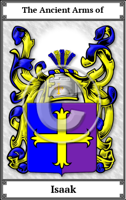 Isaak Family Crest Download (JPG) Book Plated - 600 DPI