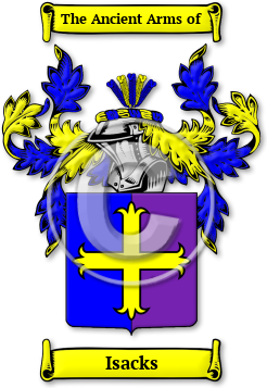 Isacks Family Crest Download (jpg) Legacy Series - 150 DPI