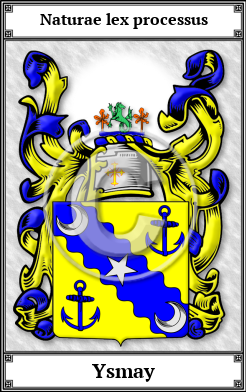 Ysmay Family Crest Download (JPG)  Book Plated - 150 DPI