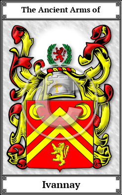 Ivannay Family Crest Download (JPG)  Book Plated - 150 DPI
