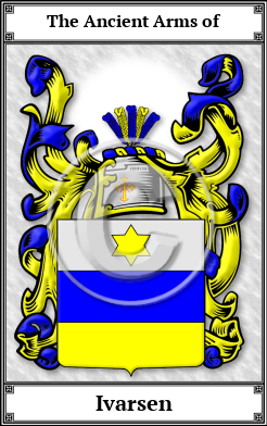 Ivarsen Family Crest Download (JPG) Book Plated - 600 DPI