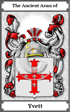 Yvett Family Crest Download (JPG)  Book Plated - 150 DPI