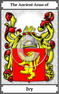 Ivy Family Crest Download (JPG) Book Plated - 600 DPI