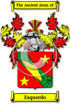 Esquerdo Family Crest Download (JPG) Legacy Series - 600 DPI