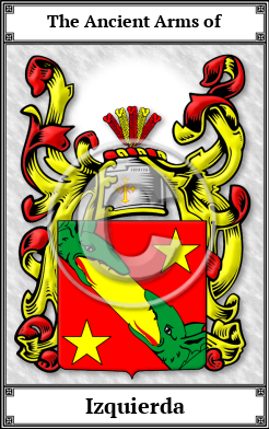 Izquierda Family Crest Download (JPG)  Book Plated - 150 DPI