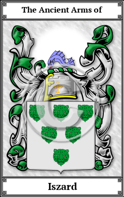 Iszard Family Crest Download (JPG)  Book Plated - 150 DPI