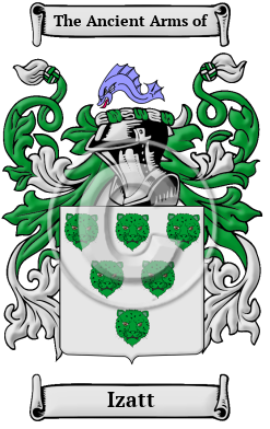 Izatt Family Crest Download (jpg) Heritage Series - 150 DPI