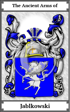 Jablkowski Family Crest Download (JPG)  Book Plated - 150 DPI