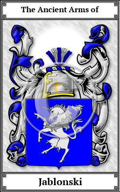 Jablonski Family Crest Download (JPG)  Book Plated - 150 DPI