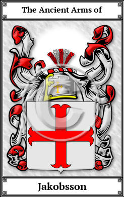Jakobsson Family Crest Download (JPG)  Book Plated - 150 DPI