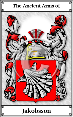Jakobsson Family Crest Download (JPG) Book Plated - 600 DPI