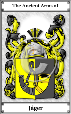 Jáger Family Crest Download (JPG)  Book Plated - 150 DPI