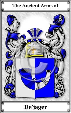 De'jager Family Crest Download (JPG)  Book Plated - 150 DPI