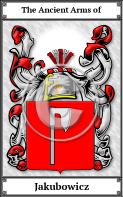 Jakubowicz Family Crest Download (JPG)  Book Plated - 150 DPI
