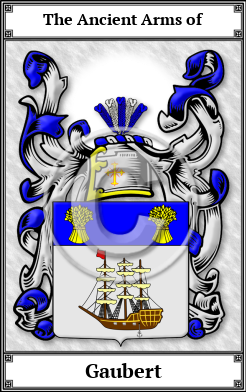 Gaubert Family Crest Download (JPG)  Book Plated - 150 DPI