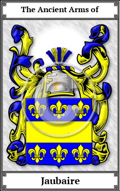 Jaubaire Family Crest Download (JPG) Book Plated - 600 DPI