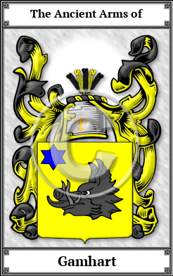 Gamhart Family Crest Download (JPG) Book Plated - 600 DPI