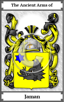 Jaman Family Crest Download (JPG)  Book Plated - 150 DPI