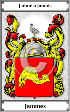 Jammes Family Crest Download (JPG)  Book Plated - 150 DPI