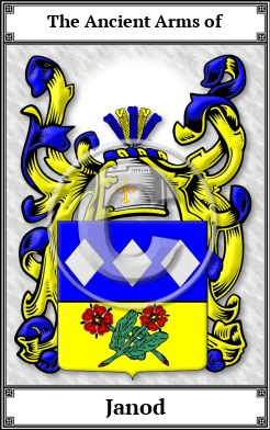 Janod Family Crest Download (JPG)  Book Plated - 150 DPI