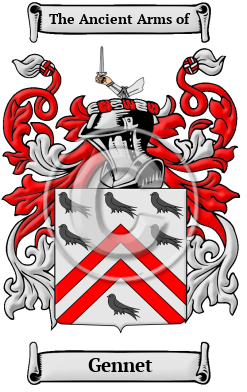 Gennet Family Crest Download (JPG) Heritage Series - 600 DPI