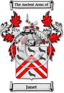 Janet Family Crest Download (jpg) Legacy Series - 150 DPI