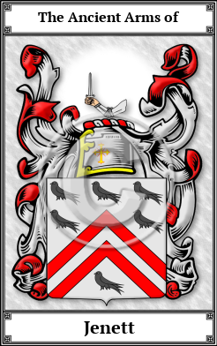 Jenett Family Crest Download (JPG) Book Plated - 600 DPI