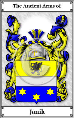 Janik Family Crest Download (JPG) Book Plated - 600 DPI