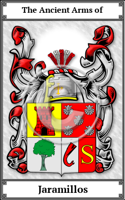 Jaramillos Family Crest Download (JPG)  Book Plated - 150 DPI