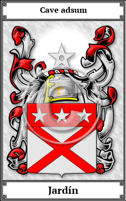Jardín Family Crest Download (JPG)  Book Plated - 150 DPI