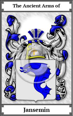 Jansemin Family Crest Download (JPG) Book Plated - 600 DPI